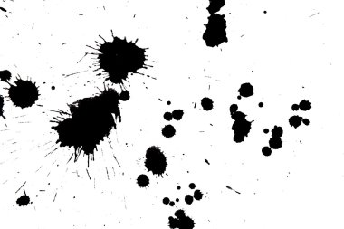 Black drop ink splatter splash