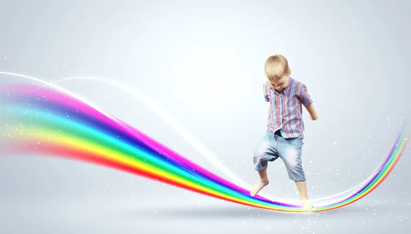 Happy kid jumping — Stock Photo, Image