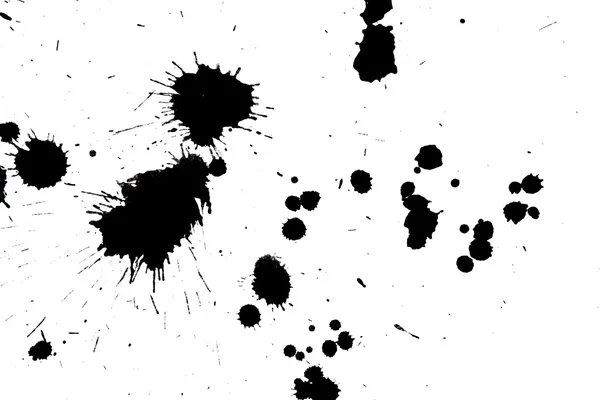 Black drop ink splatter splash — Stockfoto