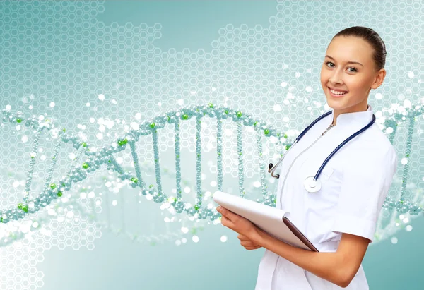 Abbildung von DNA-Strängen — Stockfoto