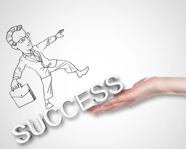 Опрацювання успіху в бізнесі — стокове фото