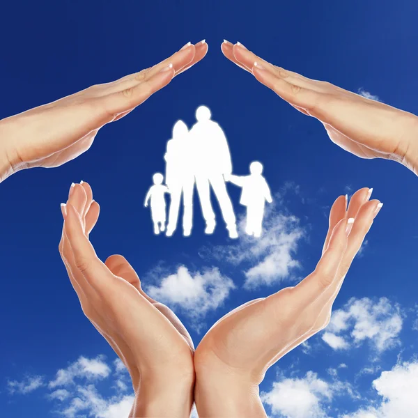 Family and house — Stock Photo, Image