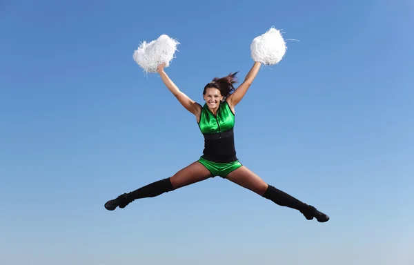 Young female dancer against white background — Stock Photo, Image