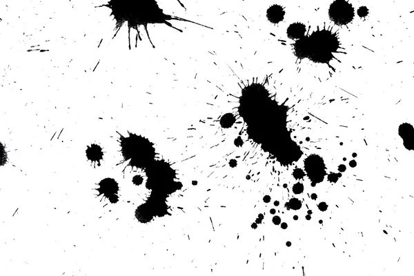 Black drop ink splatter splash — Stock Photo, Image