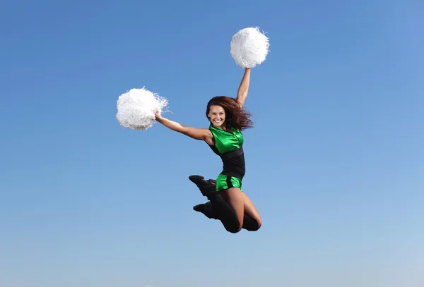 Young female dancer against white background — Stock Photo, Image