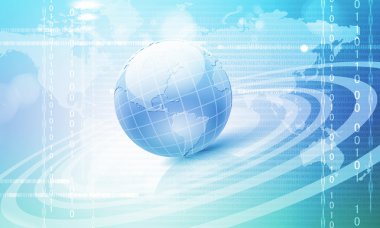 Planet earth ve teknoloji arka plan