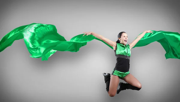 Young woman dancer. With lights effect. — Stock Photo, Image