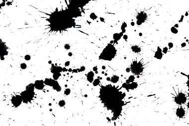 Black drop ink splatter splash