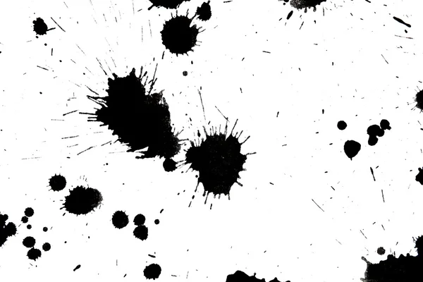 Black drop ink splatter splash — Stock Photo, Image