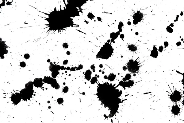 Black drop ink splatter splash — Stock Photo, Image