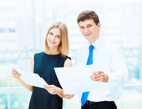 Two young business collegues. Stock Image