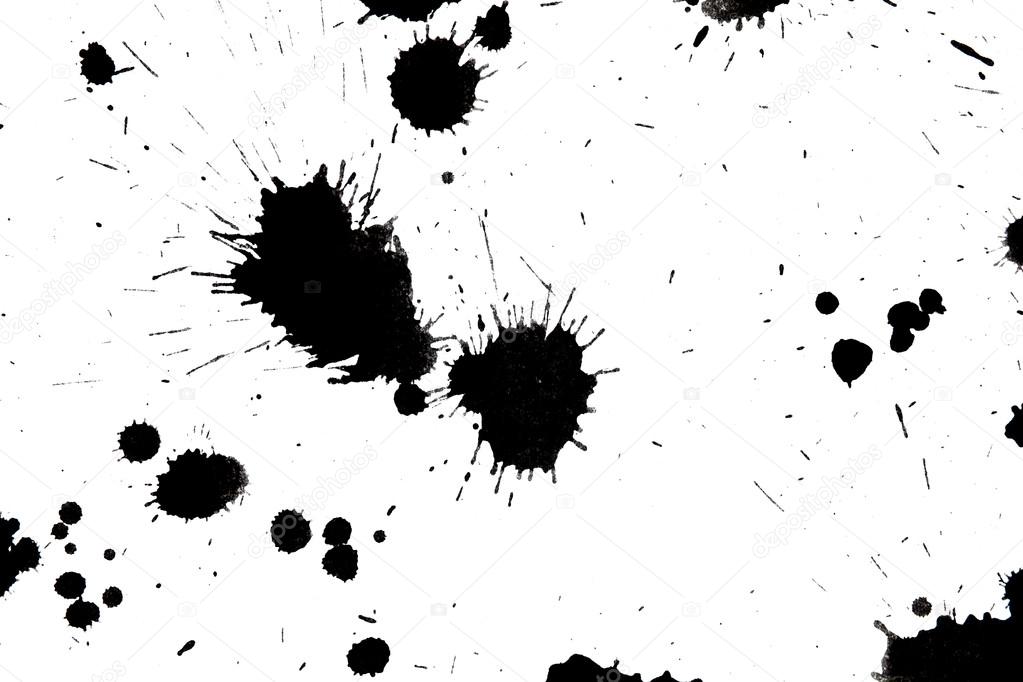 Black drop ink splatter splash — Stock Photo © SergeyNivens #14877087