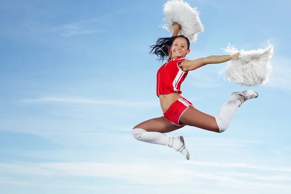 Young female cheerleader — Stock Photo, Image