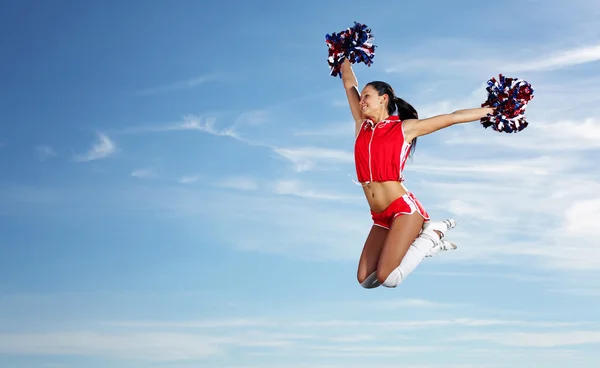 Jonge vrouwelijke cheerleader — Stockfoto