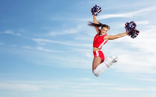 Jeune femme pom-pom girl — Photo