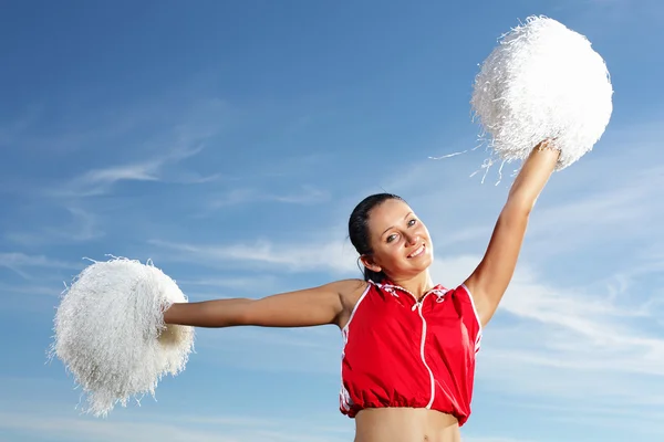 Young female cheerleader — Stock Photo, Image