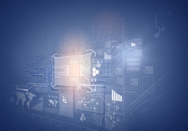 geleceğin teknolojisi. değmek düğme inerface