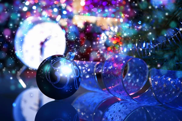 Blaue Weihnachtscollage — Stockfoto