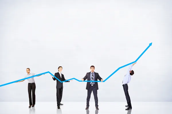 ビジネスの成長と成功のグラフ — ストック写真
