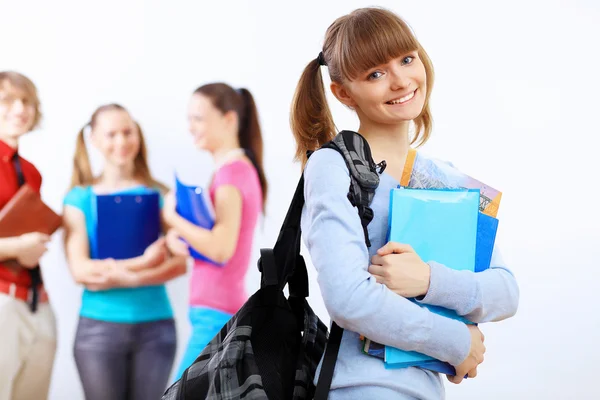 Studenten met boeken — Stockfoto