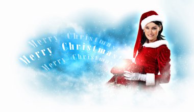 Noel Baba kostüm güzel kız