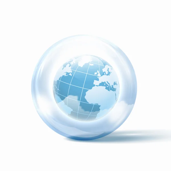 O mundo dentro de uma esfera de vidro — Fotografia de Stock