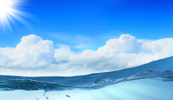 Закатный морской пейзаж — стоковое фото