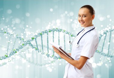 DNA ipliği illüstrasyonu