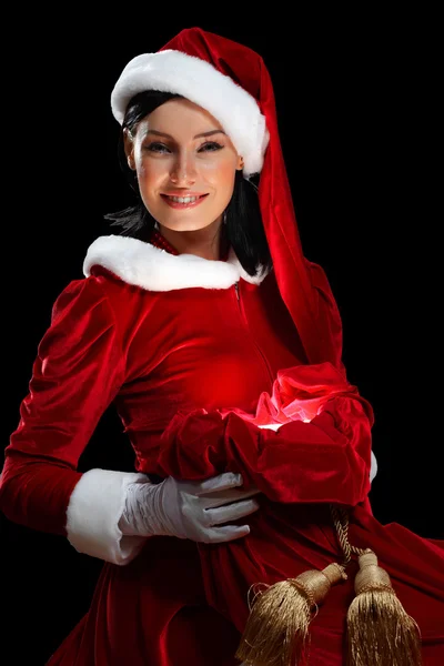 Hezká santa girl — Stock fotografie