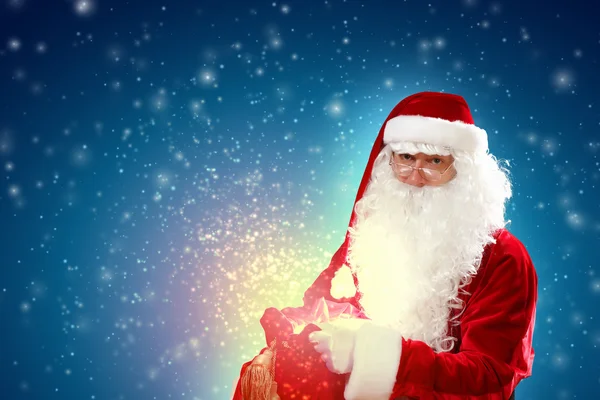 Babbo Natale con un sacco — Foto Stock