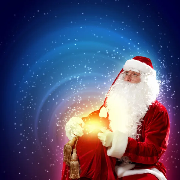 Santa con un saco Fotos De Stock Sin Royalties Gratis