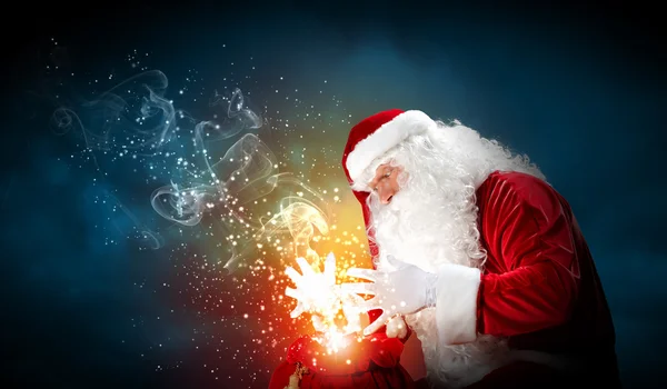 サンタとクリスマスのテーマ ストック画像