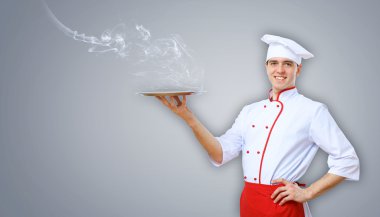 Portrait of a cook clipart