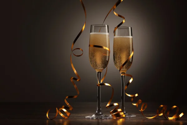 新年派对上喝的香槟 — 图库照片