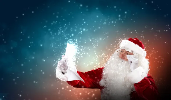 Santa s vánoční dopis — Stock fotografie