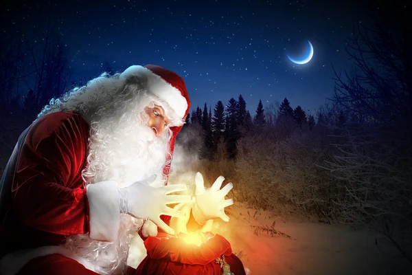 Tema Natale con Babbo Natale — Foto Stock