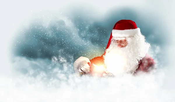 Babbo Natale con un sacco — Foto Stock