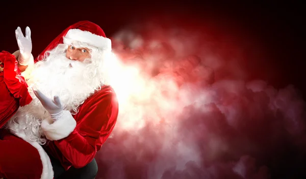Weihnachtsthema mit Weihnachtsmann — Stockfoto