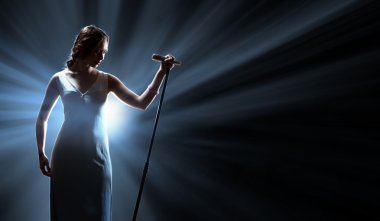 Female singer on the stage