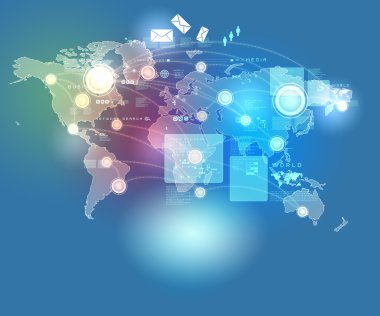 Internet konsept illüstrasyon