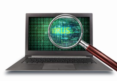 a computer virus detection clipart