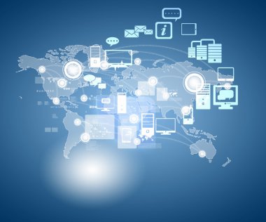 Internet konsept illüstrasyon