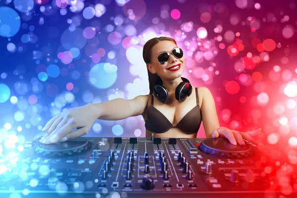 Dj and mixer — Stock Photo, Image