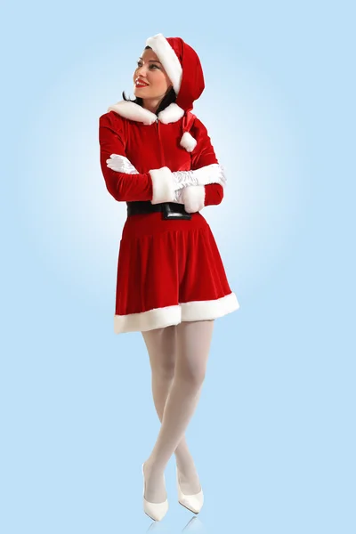 Attracive girl in santa clothes — Stock Photo, Image