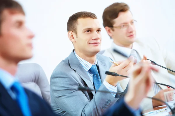 På seminariet eller konferensen — Stockfoto