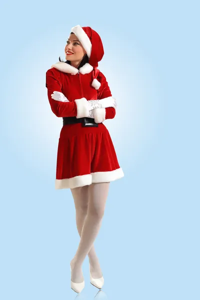 Attracive girl in santa clothes — Stock Photo, Image