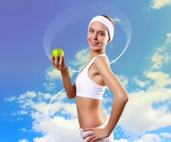 Sport and healthy food — Stock Photo, Image