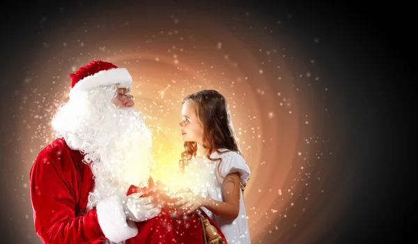 Portrét santa Claus s holkou — Stock fotografie