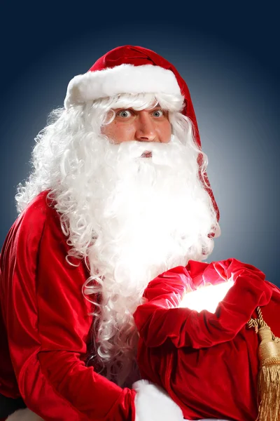 Santa claus with his gift bag — Stock Photo, Image