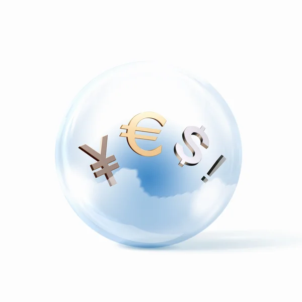 Currency signs dollar euro — Stock Photo, Image